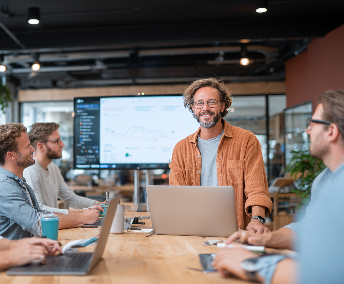 Medewerkers van MoreThanJust.ICT in gesprek